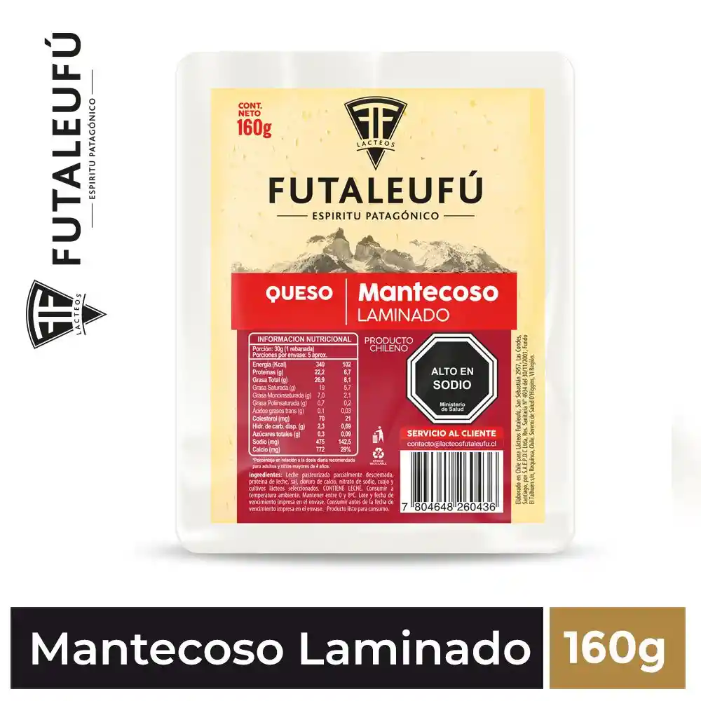 Futaleufu Queso Mantecoso Laminado