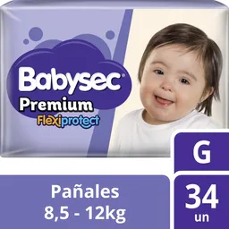 Babysec Pañal Premium Flexiprotect Talla G