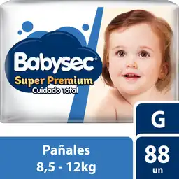 Babysec Pañales Super Premium Talla G