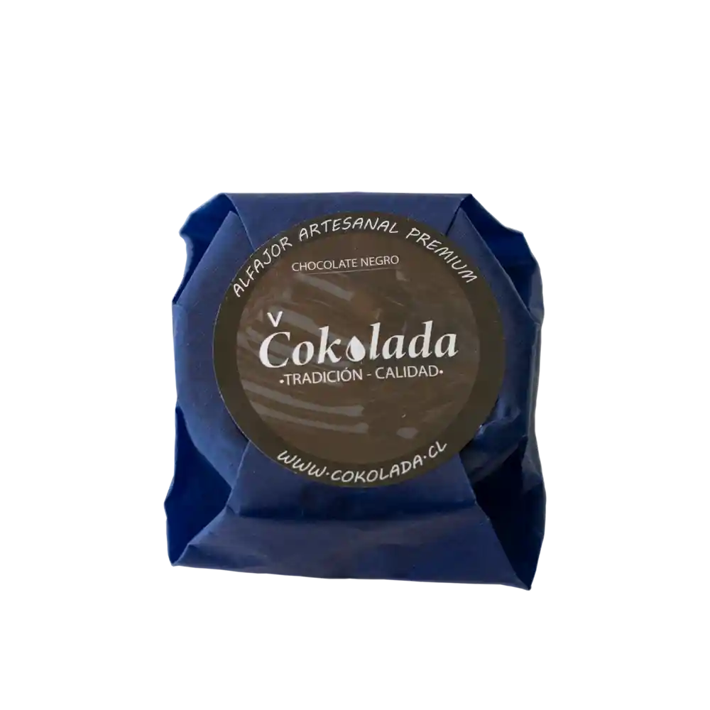 Cokolada Alfajor Artesanal Premium de Chocolate Negro 