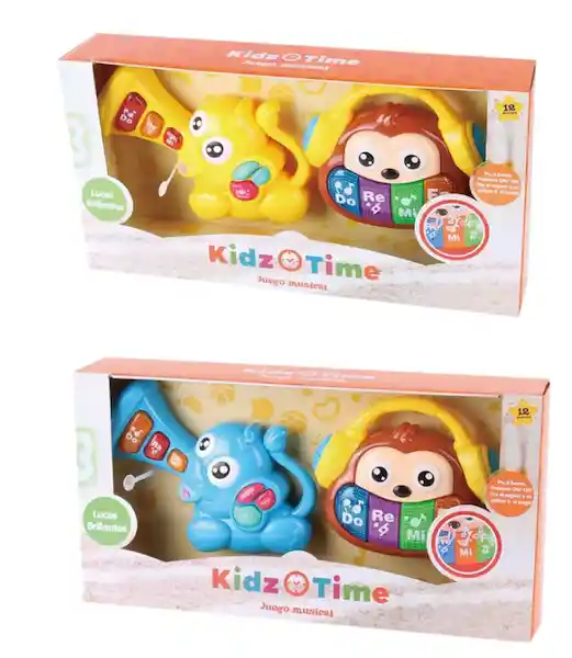 Kidz Time Set Musical Elefante y Mono