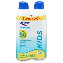 Equate Protector Solar Para Niños en Spray Spf 50 Twinpack