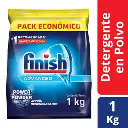 Finish Detergente en Polvo para lavavajillas Doypack 1kg