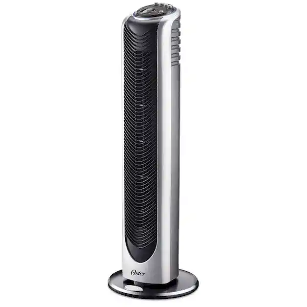 Oster Ventilador Torre Gris Negro