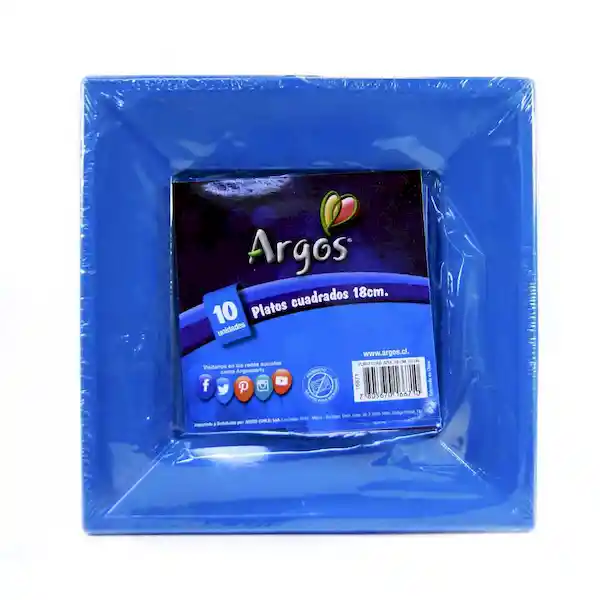 Argos Plato Platos Cuadrados Azul