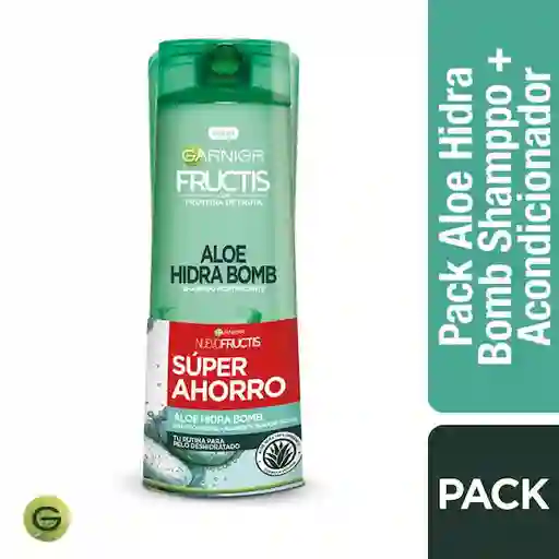 Garnier-Fructis Shampoo + Acondicionador Aloe Hidra Bomb