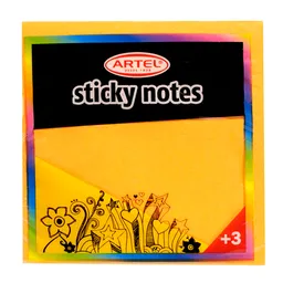 Artel Notas Adhesivas Brillantes Naranja 75 x 75 mm