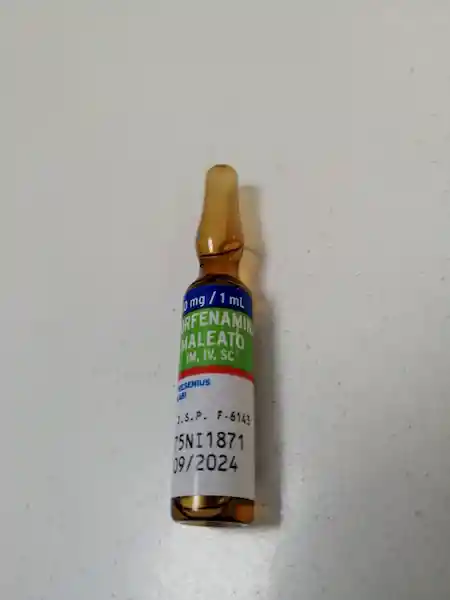 Clorfenamina Maleato Ampolla 10 Mg / 1 Ml