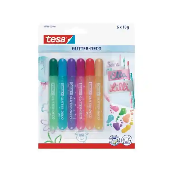 Tesa Lápiz Glitter Deco Candy Colors