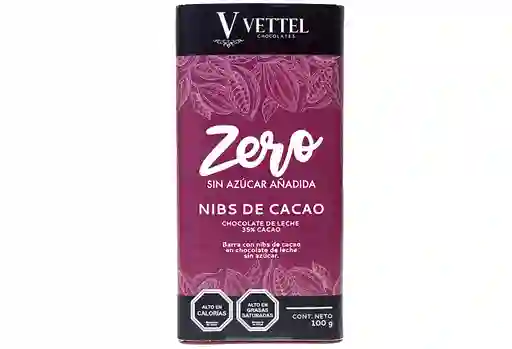 Barra Chocolate Zero Nibs de Cacao