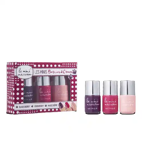 Le Mini Macaron Esmalte Gel Trio Berries And Cream