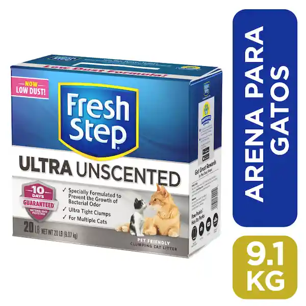 Fresh Step Arena Sanitaria Gatos Ultra Unscented Aglomerante