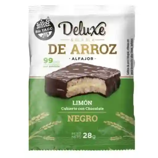 Deluxe Alfajor de Arroz Chocolate Negro Limón