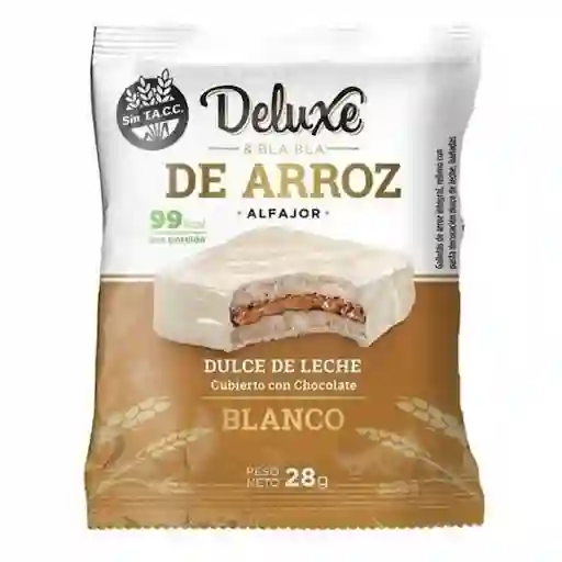 Deluxe Alfajor de Arroz Chocolate Blanco Dulce de Leche