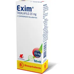 EXIM (B) 20mg X2COM.REC Exim 20 mg x 2 Comprimidos Recubiertos
