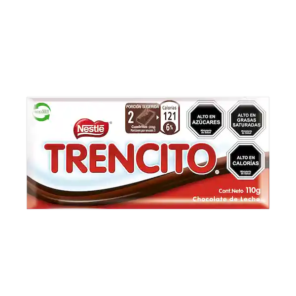 Nestlé Trencito Tableta de Chocolate con Leche