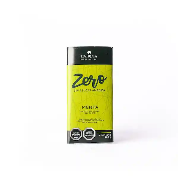 Barra de Chocolate Zero Bitter Menta Sin Azúcar