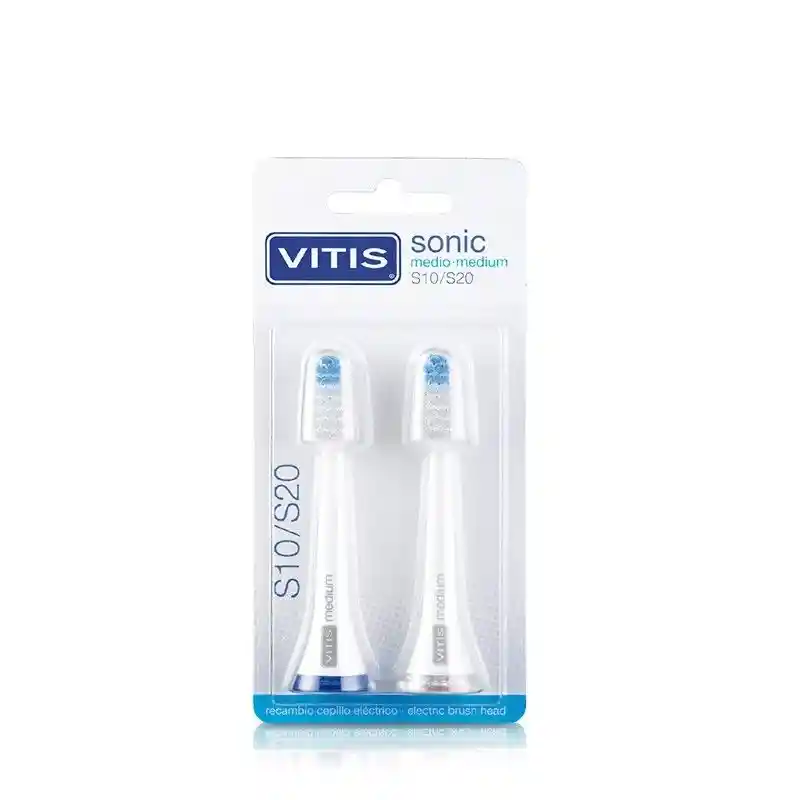 Vitis Cepillo Dental Sonic Recambio Cabezal Medio