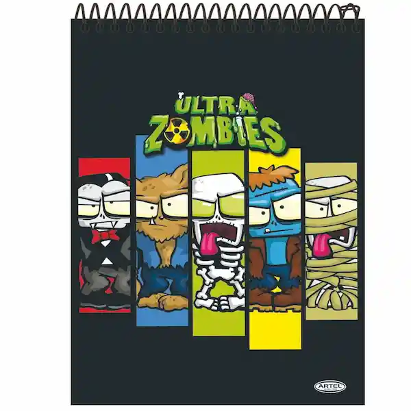 Artel Croquera Ultra Zombies Diseños Surtidos 12 x 61 cm