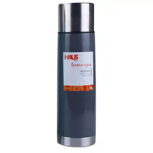 Haus Termo Líquido Acero Inoxidable 0.5 L Gris