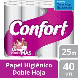 Confort Papel Higiénico Doble Hoja