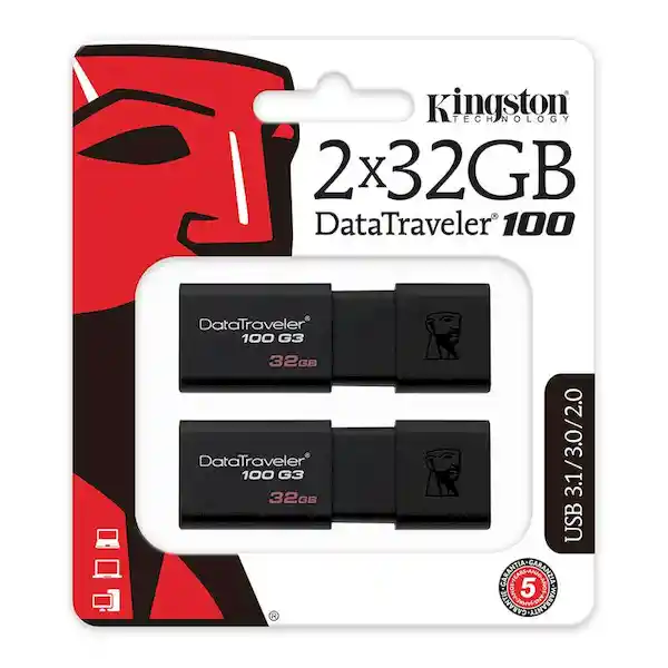 Kingston Pack Pendrive DT100 32 GB