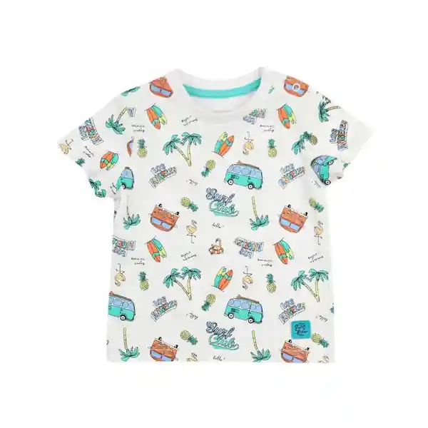 Ficcus Polera Bebé Niño Sunny Days Talla 6/12 M