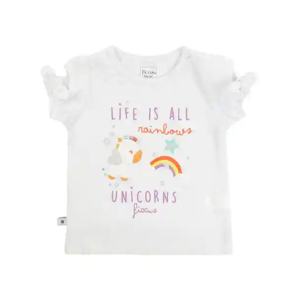 Ficcus Polera Bebé Niña Be Yourself Talla 18/24 M