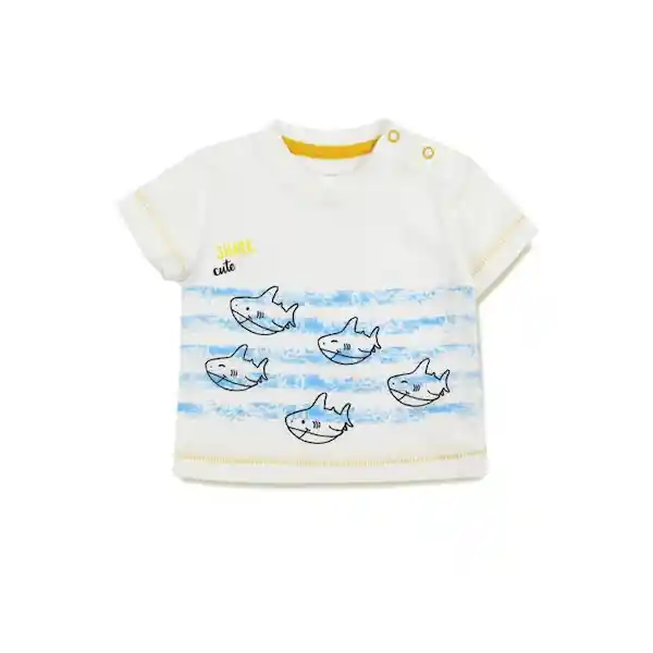 Ficcus Polera Newborn Niño Shark Talla 6 M