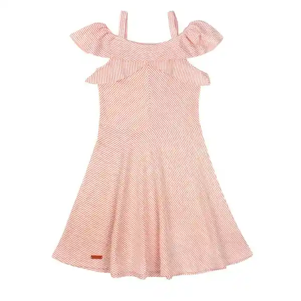 Ficcus Vestido Jr Niña Listado Be Yourself Talla 10