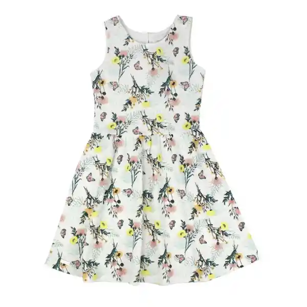 Ficcus Vestido Jr Niña Estampado Be Yourself Talla 12