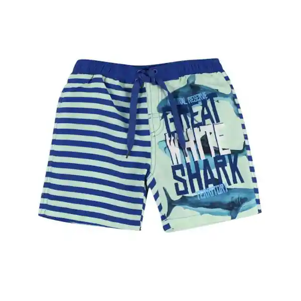 Ficcus Traje de Baño Kids Niño Listado Shark Talla 2