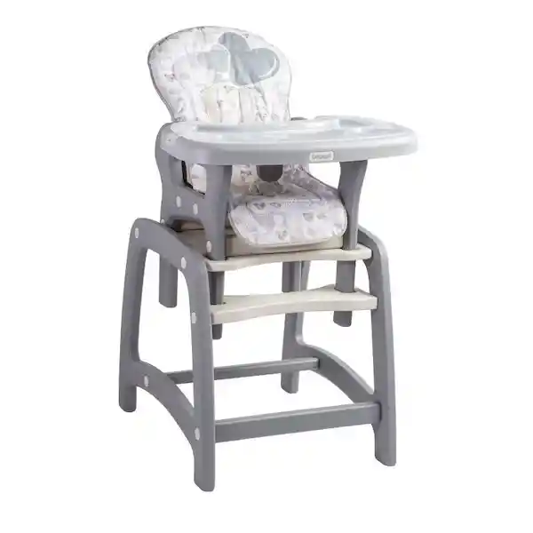 Bebesit Silla de Comer Escritorio Kinder Gris