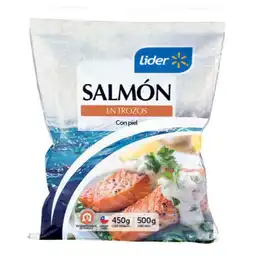 Salmón en Trozos con Piel Congelado Lider