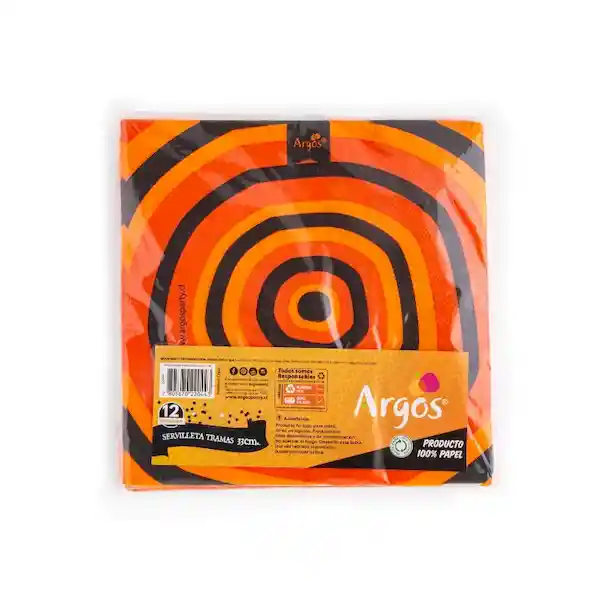 Argos Servilleta Trama Naranja Negro