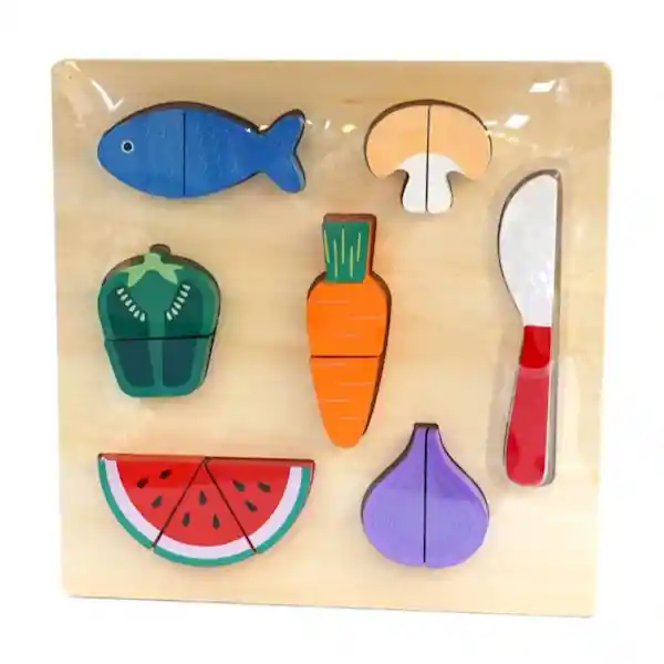 Kidz Time Puzzle Madera Comida