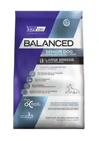 Balanced Alimento Para Perro Adulto Large Senior 3 Kg