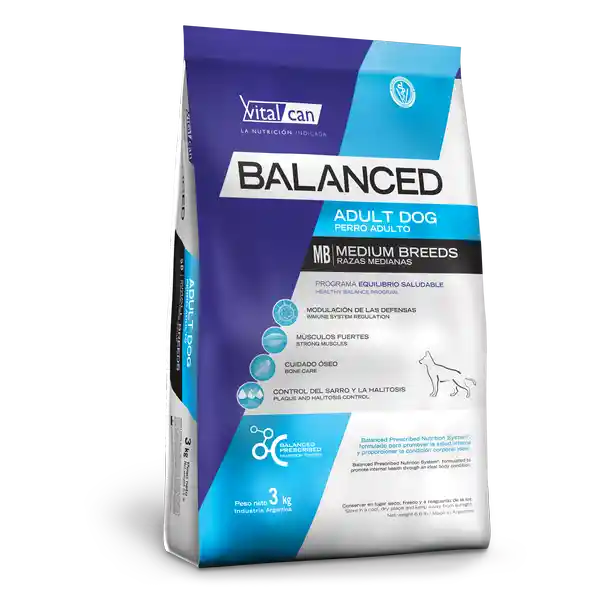 Balanced Alimento Para Perro Adulto Medium 3 Kg