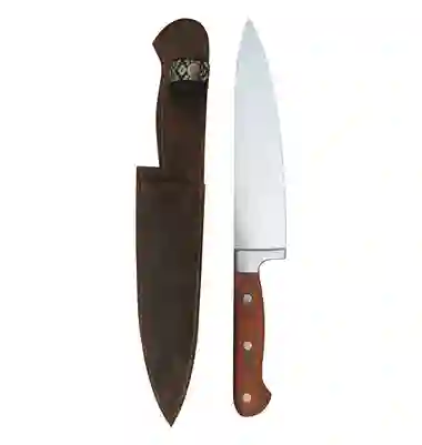 Rupestre Cuchillo Con Funda de Cuero