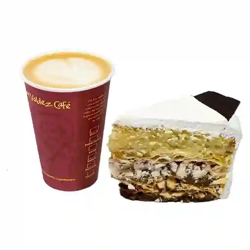 Cappuccino Mediano y Torta 5 sabores 