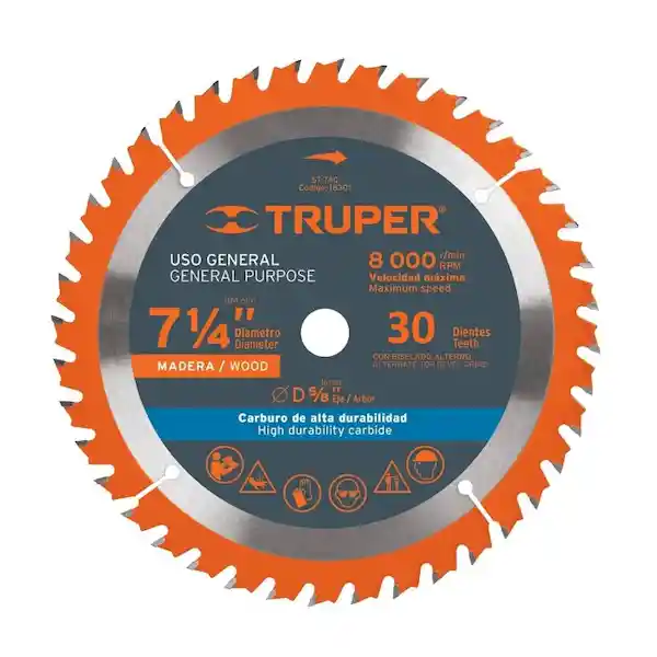 Truper Disco Sierra Circular 30D 185 mm/7.1/4''