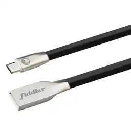 Fiddler Cable Plano Usb C 2.0A Negro 1 Metro