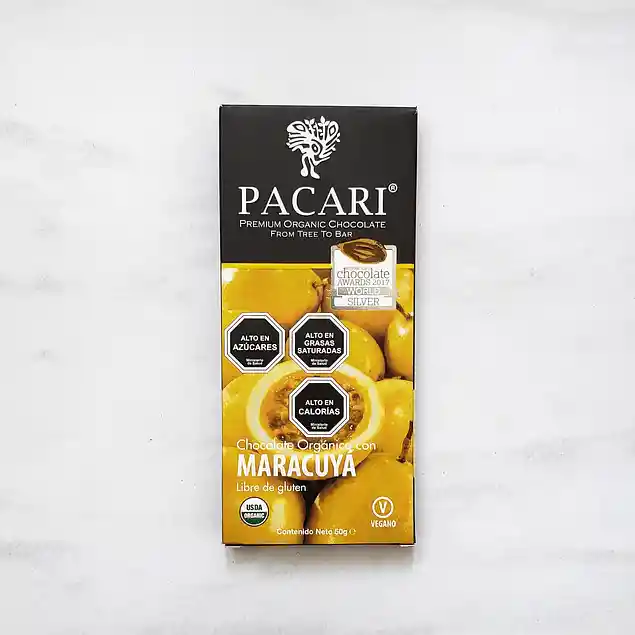 Pacari Chocolate Maracuya 60% 50Gr Orgánico