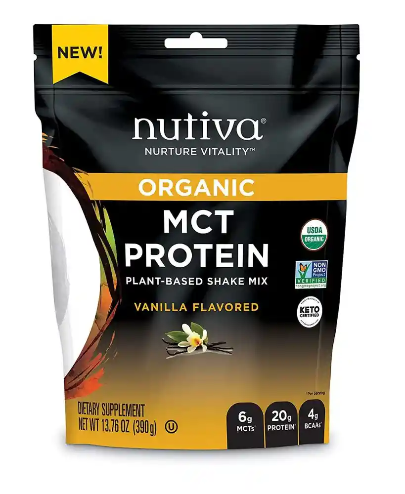 Nutiva organic mct mezcla de proteínas a base de plantas usda o