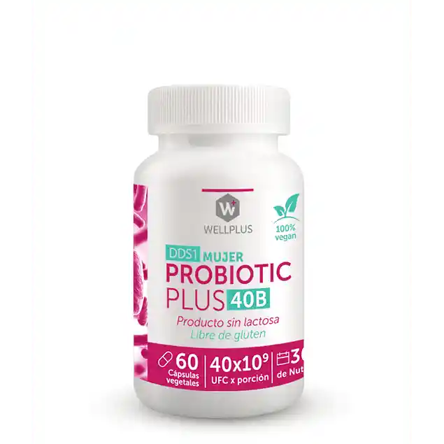 Probiotic plus 40billones mujer 60 cápsulas refrigerado