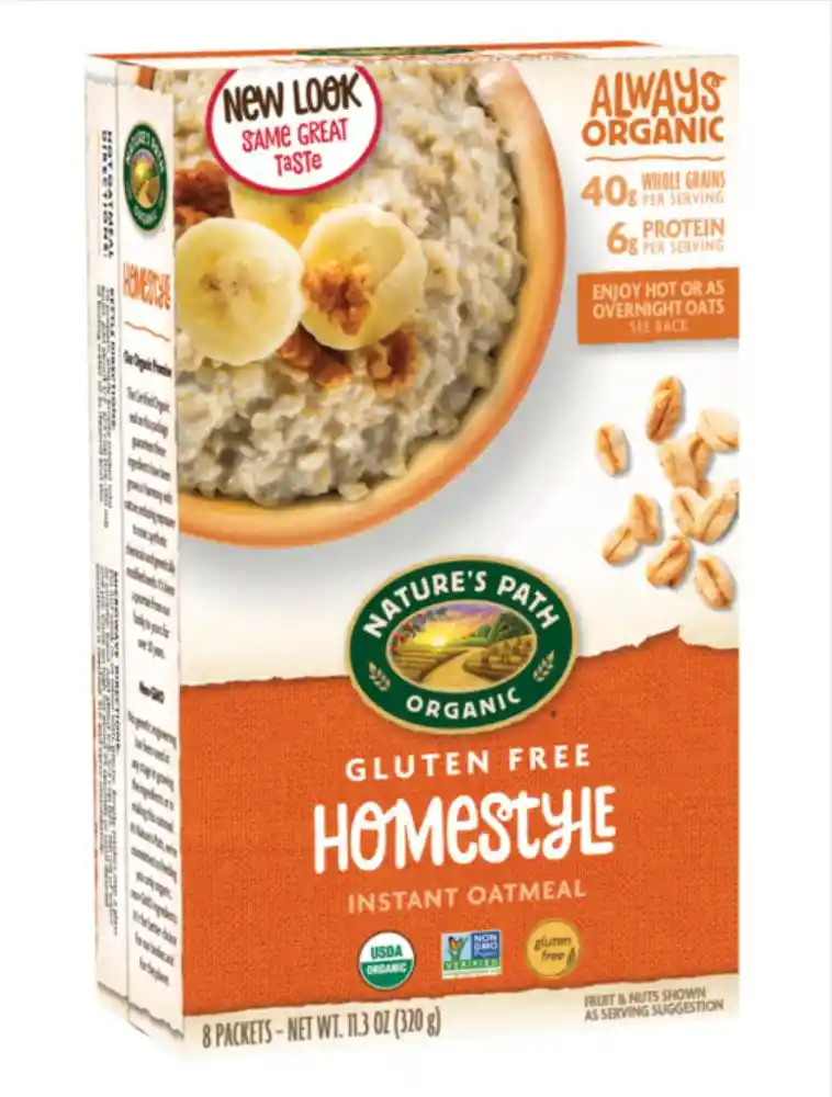 Avena instantánea homestyle orgánica libre de gluten 320g