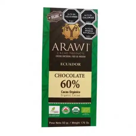 Barra chocolate organico 60%