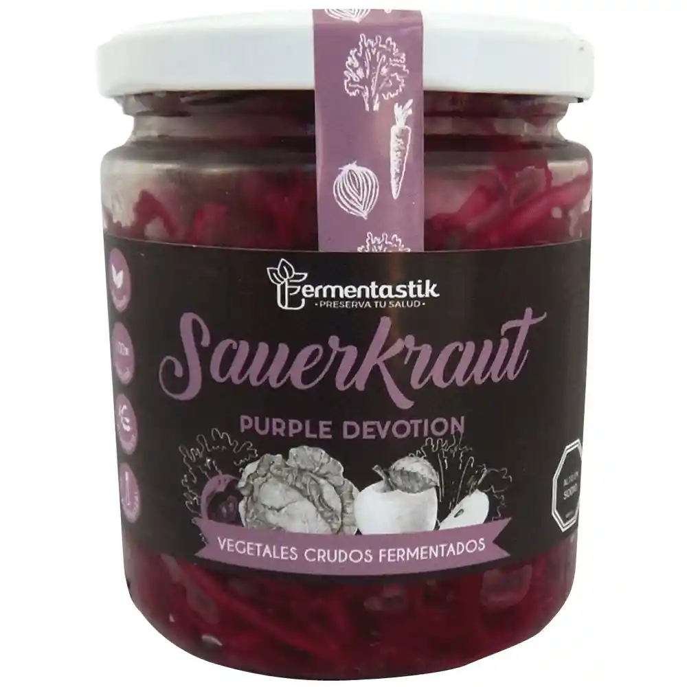 Sauerkraut purple devotion repollo morado manzana verde sal de m