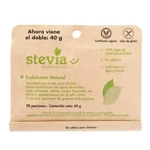 Stevia hoja 40 grs.