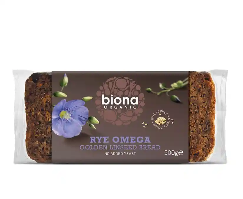 Rye Omega Golden Linseed bread orgánico